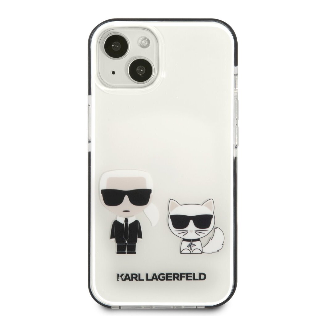 Karl Lagerfeld TPE Karl and Choupette Case for iPhone 13 mini White цена и информация | Telefonide kaitsekaaned ja -ümbrised | hansapost.ee