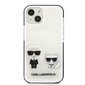 Karl Lagerfeld TPE Karl and Choupette Case for iPhone 13 mini White hind ja info | Telefonide kaitsekaaned ja -ümbrised | hansapost.ee