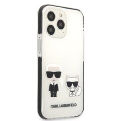 Karl Lagerfeld TPE Karl and Choupette Case for iPhone 13 Pro Max White hind ja info | Telefonide kaitsekaaned ja -ümbrised | hansapost.ee