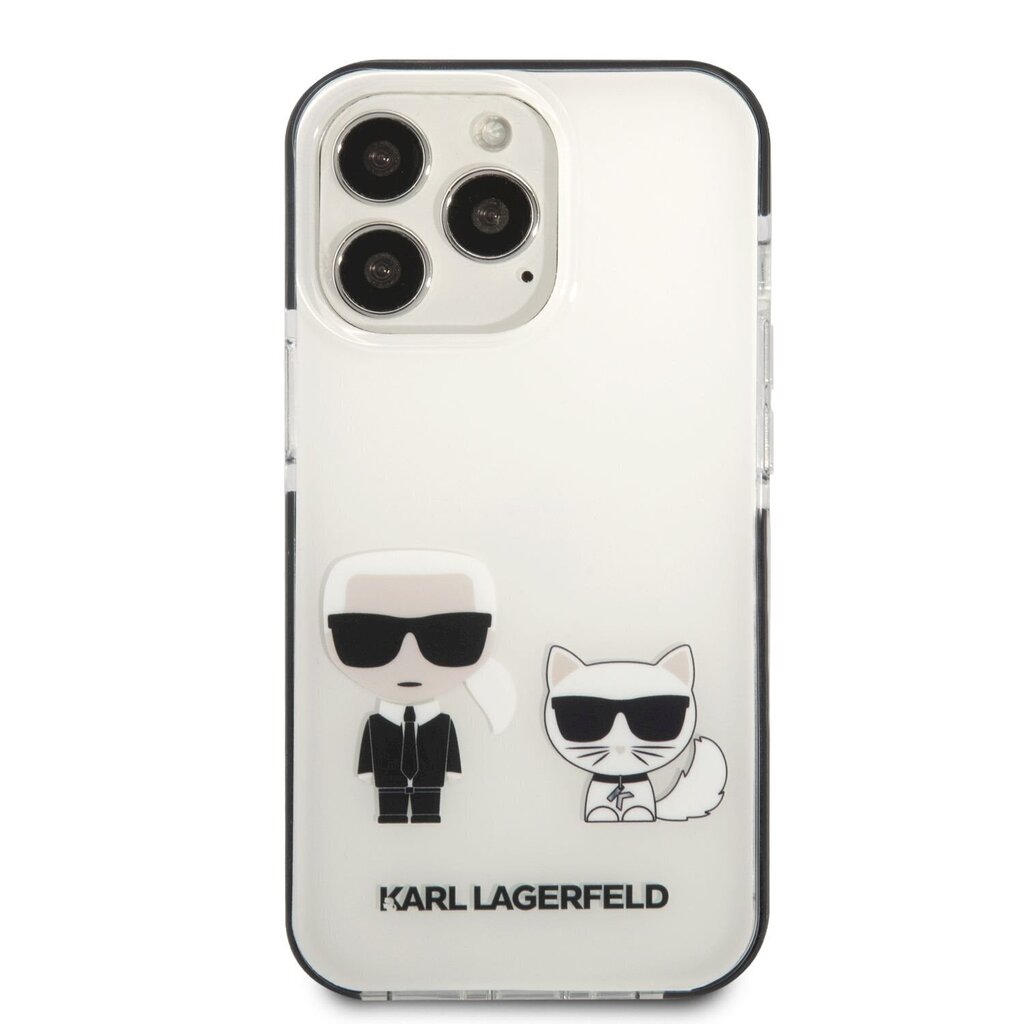 Karl Lagerfeld TPE Karl and Choupette Case for iPhone 13 Pro Max White hind ja info | Telefonide kaitsekaaned ja -ümbrised | hansapost.ee