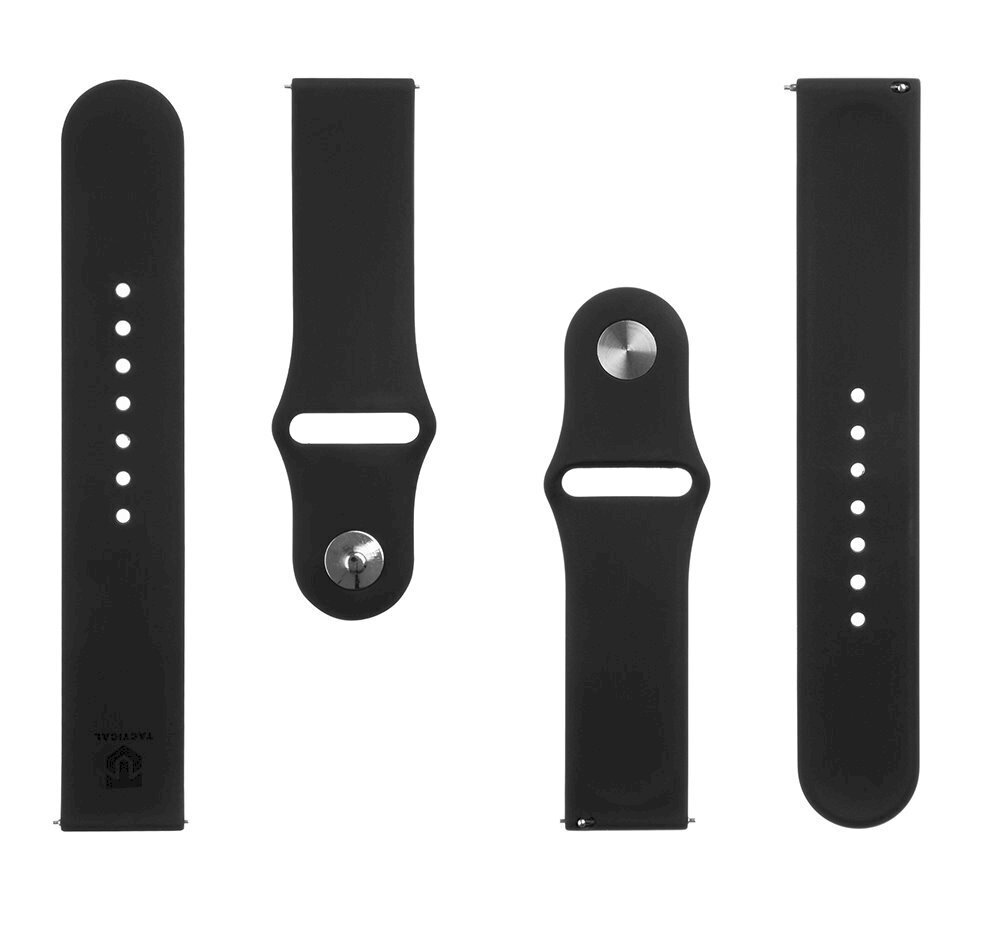 Tactical 631 Silicone Band for Huawei Watch GT 2e/GT2 46mm Black hind ja info | Nutikellade aksessuaarid ja tarvikud | hansapost.ee