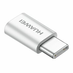 Huawei AP52 Micro USB to USB Type-C Adapter 5V 2A Data Sync Charge (bulk packaging) white hind ja info | Mobiiltelefonide kaablid | hansapost.ee