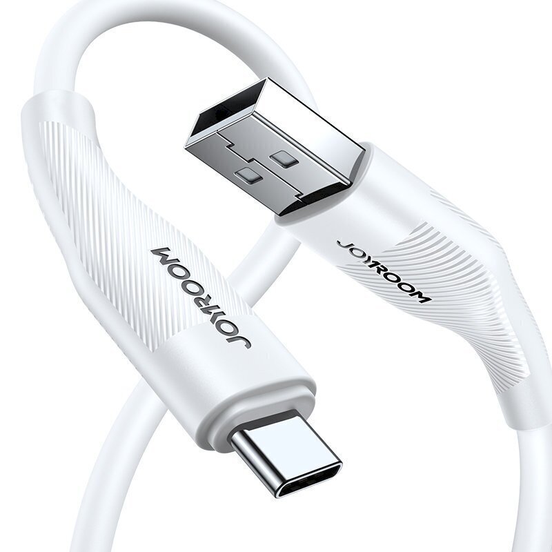 Joyroom USB cable - USB Type C for charging / data transmission 3A 1m white (S-1030M12) hind ja info | Mobiiltelefonide kaablid | hansapost.ee