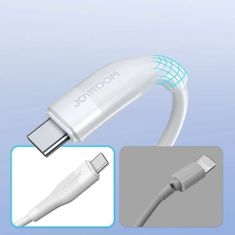 Joyroom USB cable - USB Type C for charging / data transmission 3A 1m white (S-1030M12) hind ja info | Mobiiltelefonide kaablid | hansapost.ee