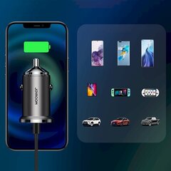 Joyroom Fast USB Car Charger 48W 5 A Power Delivery Quick Charge 3.0 AFC SCP Gray (C-A48) цена и информация | Зарядные устройства для телефонов | hansapost.ee