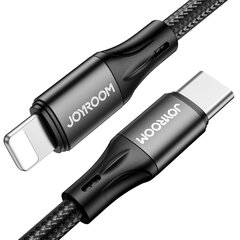 Joyroom fast charging / data cable USB Type C - Lightning PD 20W 1m black (S-1024N1-PD) цена и информация | Кабели для телефонов | hansapost.ee