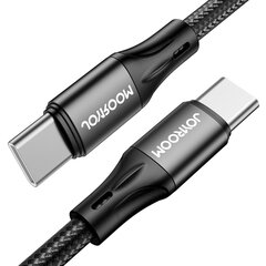Joyroom fast charging / data cable USB Type C - USB Type C PD 60W 1m black (S-1030N1-60) цена и информация | Borofone 43757-uniw | hansapost.ee