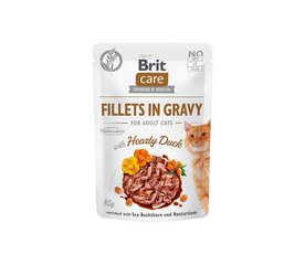 Brit Care Fillets in Gravy Hearty Duck märgtoit kassidele 85g hind ja info | Kassikonservid | hansapost.ee