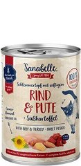 Sanabele konservtoit täiskasvanud kassidele veiseliha ja kalkuniga 400g hind ja info | Kassikonservid | hansapost.ee