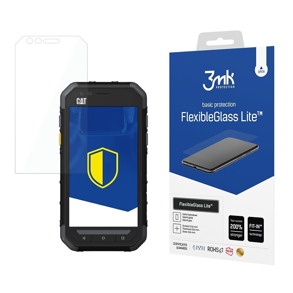 CAT S30 - 3mk FlexibleGlass Lite™ screen protector цена и информация | Ekraani kaitseklaasid ja kaitsekiled | hansapost.ee