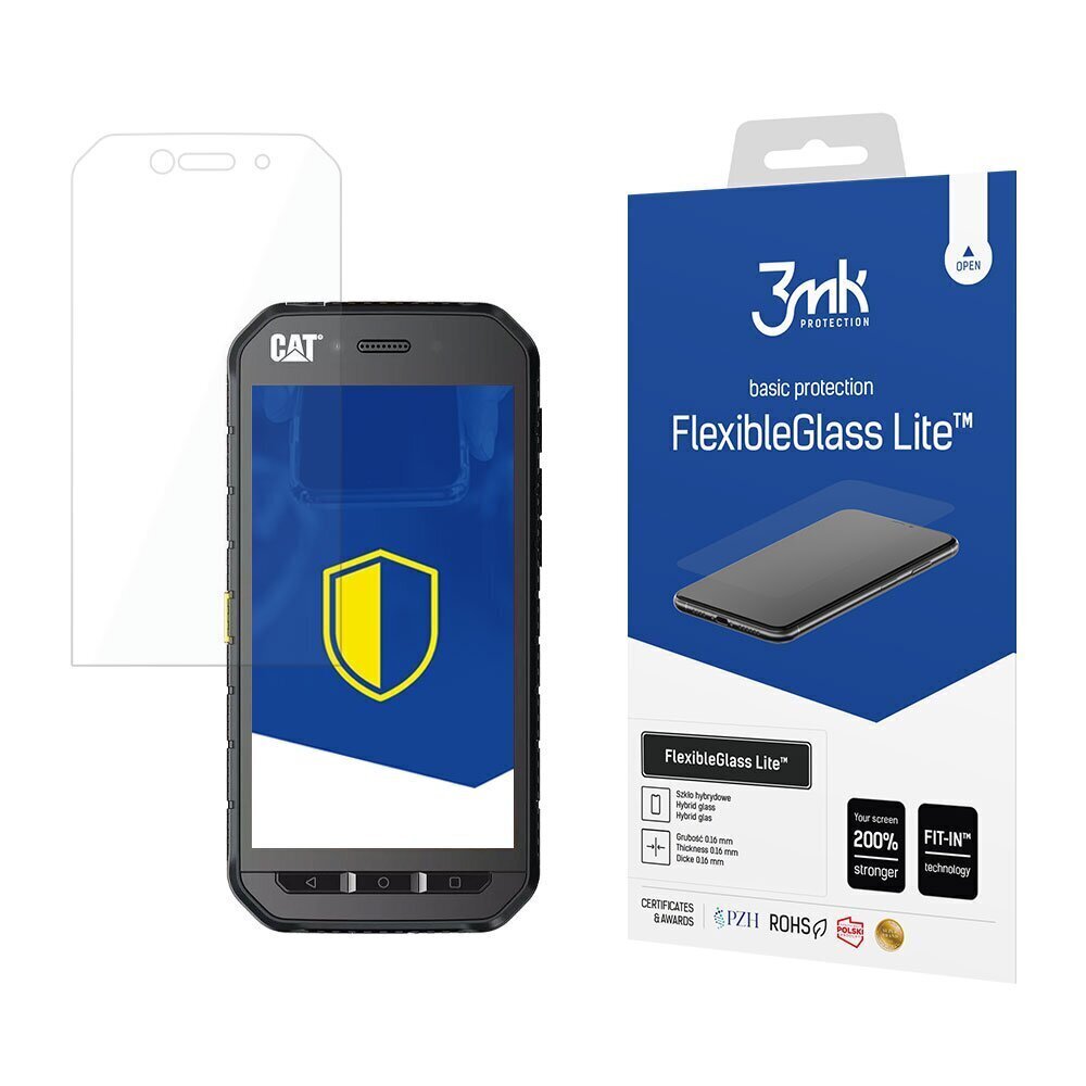 CAT S41 - 3mk FlexibleGlass Lite™ screen protector цена и информация | Ekraani kaitseklaasid ja kaitsekiled | hansapost.ee