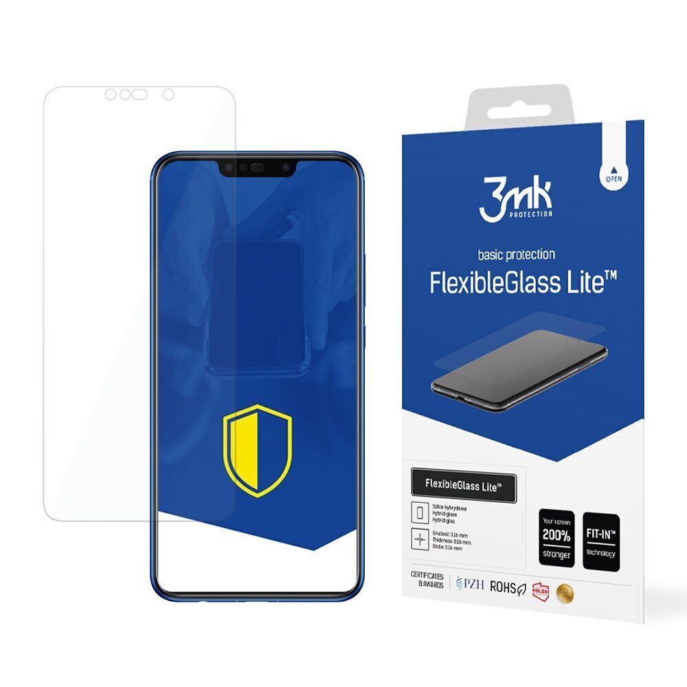 Huawei P Smart Plus - 3mk FlexibleGlass Lite™ screen protector hind ja info | Ekraani kaitseklaasid ja kaitsekiled | hansapost.ee