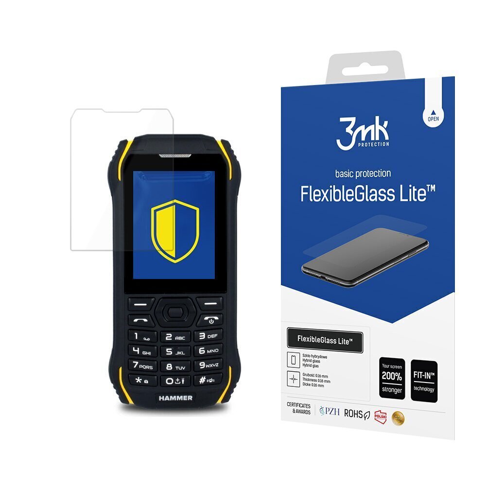 MyPhone Hammer Delta - 3mk FlexibleGlass Lite™ screen protector цена и информация | Ekraani kaitseklaasid ja kaitsekiled | hansapost.ee