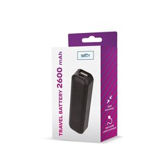 Setty power bank 2600 mAh mini black цена и информация | Зарядные устройства Power bank | hansapost.ee