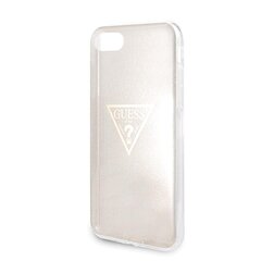 Guess case for iPhone 7 / 8 GUHCI8SGTLGO gold hard case Glitter Triangle hind ja info | Telefonide kaitsekaaned ja -ümbrised | hansapost.ee