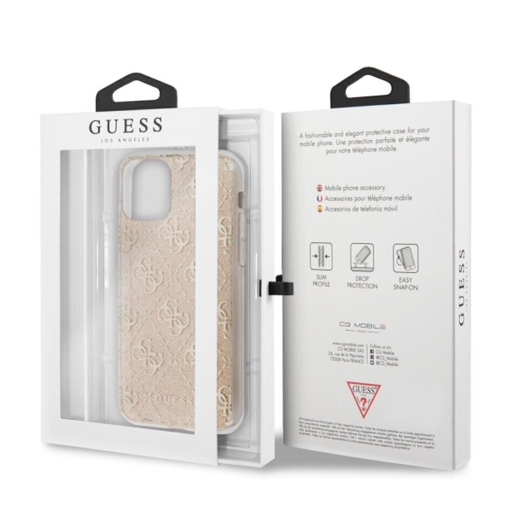 Guess case for Samsung Galaxy A31 A315 GUHCA31PCU4GLGO gold hard case 4G Glitter цена и информация | Telefonide kaitsekaaned ja -ümbrised | hansapost.ee