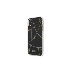 Guess case for iPhone XS Max GUHCI65PCUCHBK black hard case Gold Chain Collection hind ja info | Telefonide kaitsekaaned ja -ümbrised | hansapost.ee