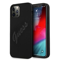 Guess case for iPhone 12 Pro Max 6,7" GUHCP12LLSVSBK black hard case Script Vintage цена и информация | Чехлы для телефонов | hansapost.ee