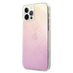 Guess case for iPhone 12 / 12 Pro 6,1" GUHCP12M3D4GGPG pink hard case 3D Raised 4G Gradient hind ja info | Telefonide kaitsekaaned ja -ümbrised | hansapost.ee