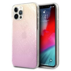 Guess case for iPhone 12 / 12 Pro 6,1" GUHCP12M3D4GGPG pink hard case 3D Raised 4G Gradient цена и информация | Чехлы для телефонов | hansapost.ee