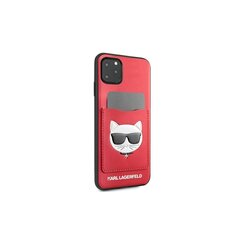 Karl Lagerfeld case for iPhone 11 Pro Max KLHCN65CSKCRE hard case red Choupette Head hind ja info | Telefonide kaitsekaaned ja -ümbrised | hansapost.ee