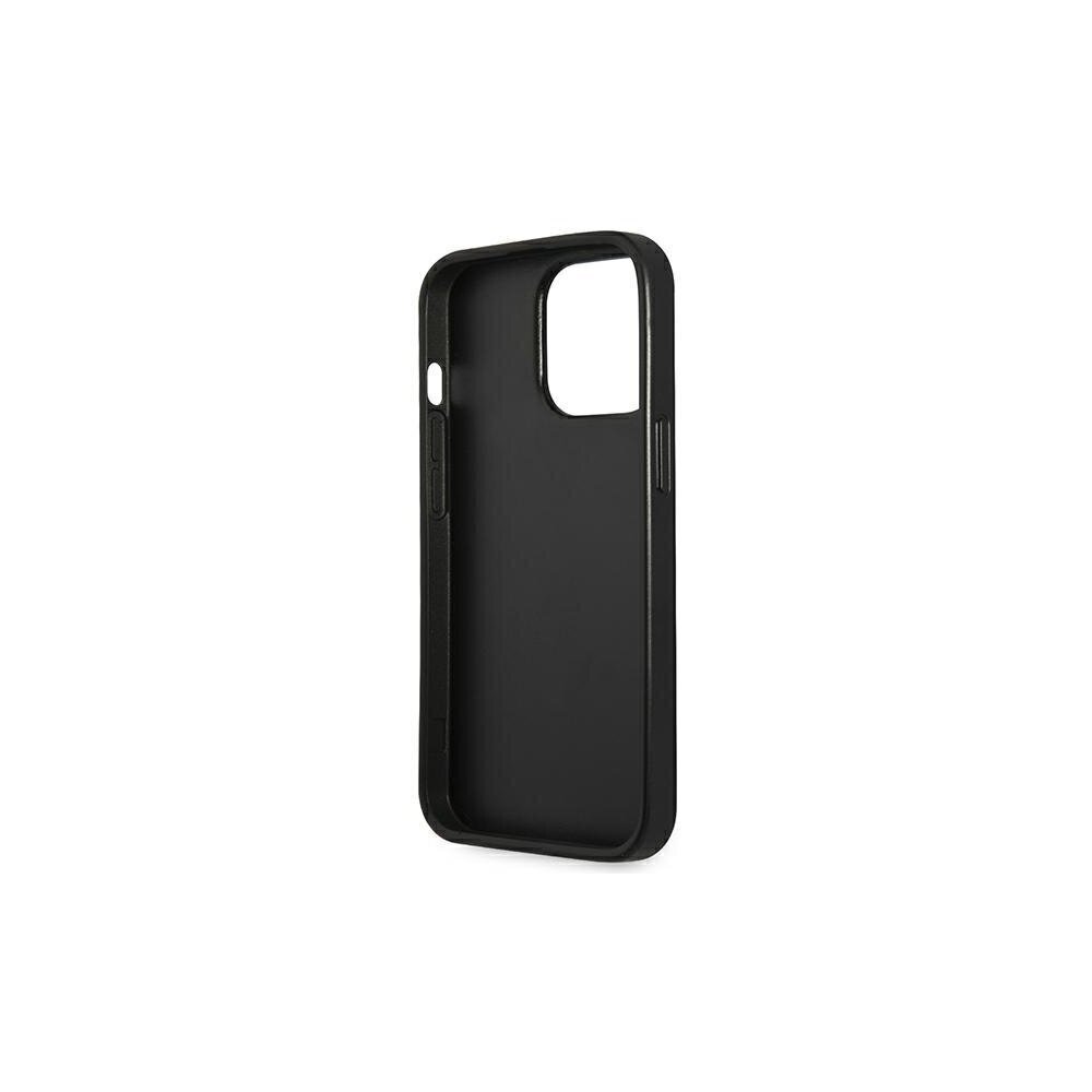 Guess case for iPhone 13 Pro / 13 6,1" GUHCP13LPSATLK black hard case Saffiano Triangle Logo hind ja info | Telefonide kaitsekaaned ja -ümbrised | hansapost.ee