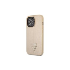 Guess чехол для iPhone 13 Pro / 13 6,1" GUHCP13LPSATLE beige hard чехол Saffiano Triangle Logo цена и информация | Чехлы для телефонов | hansapost.ee