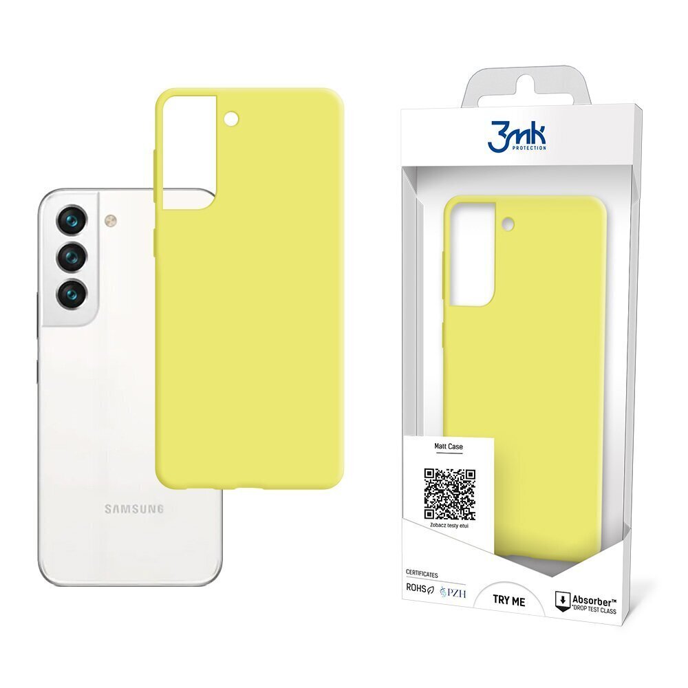 Samsung Galaxy S22 - 3mk Matt Case lime цена и информация | Telefonide kaitsekaaned ja -ümbrised | hansapost.ee