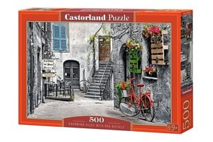 Pusle Puzzle Castorland Charming Alley with Red Bicycle, 500 tk. hind ja info | Pusled lastele ja täiskasvanutele | hansapost.ee