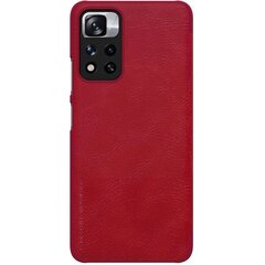 Nillkin Qin Book Case for Xiaomi Redmi Note 11 Pro +/Xiaomi 11i Red hind ja info | Telefonide kaitsekaaned ja -ümbrised | hansapost.ee