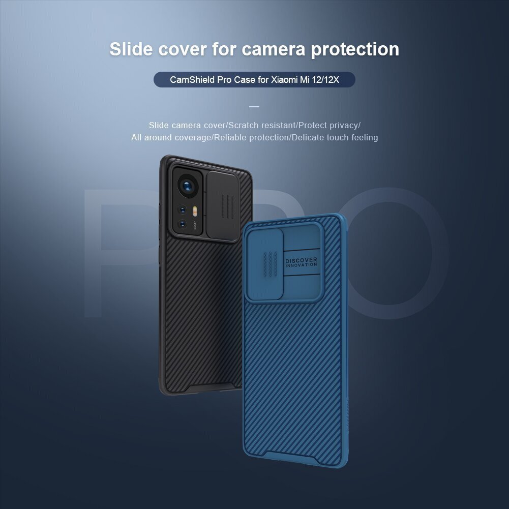 Nillkin CamShield Pro Hard Case for Xiaomi 12 Black hind ja info | Telefonide kaitsekaaned ja -ümbrised | hansapost.ee