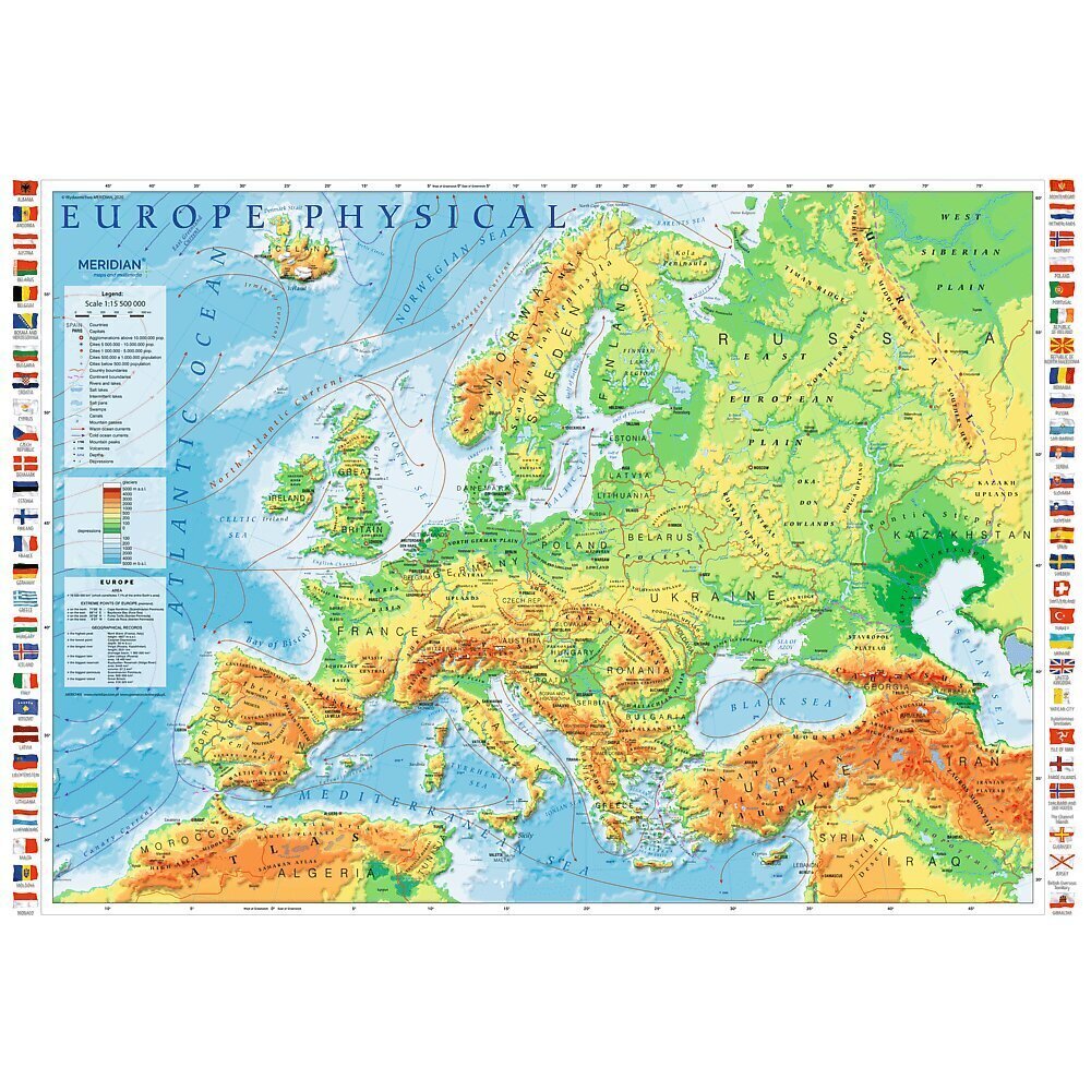 Pusle Trefl Euroopa kaart, 1000 o. hind ja info | Pusled lastele ja täiskasvanutele | hansapost.ee