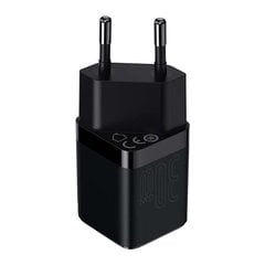 Baseus GAN3 Fast Charger 1C 30W (black) цена и информация | Зарядные устройства для телефонов | hansapost.ee