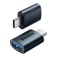 Baseus Ingenuity USB-C to USB-A adapter OTG (blue) цена и информация | Baseus Aксессуары для компьютеров | hansapost.ee