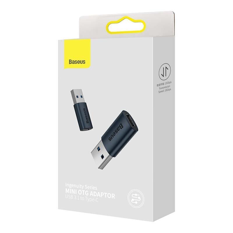 Baseus Ingenuity USB-A to USB-C adapter OTG (blue) hind ja info | USB adapterid ja jagajad | hansapost.ee