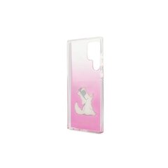 Karl Largerfeld case for Samsung Galaxy S22 Ultra KLHCS22LCFNRCPI pink hard case Choupette Eat Gradient hind ja info | Telefonide kaitsekaaned ja -ümbrised | hansapost.ee