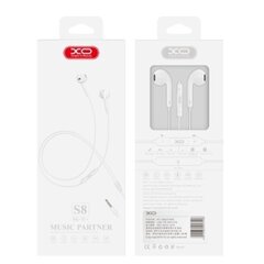 XO wired earphones S8 jack 3,5mm white цена и информация | Наушники | hansapost.ee