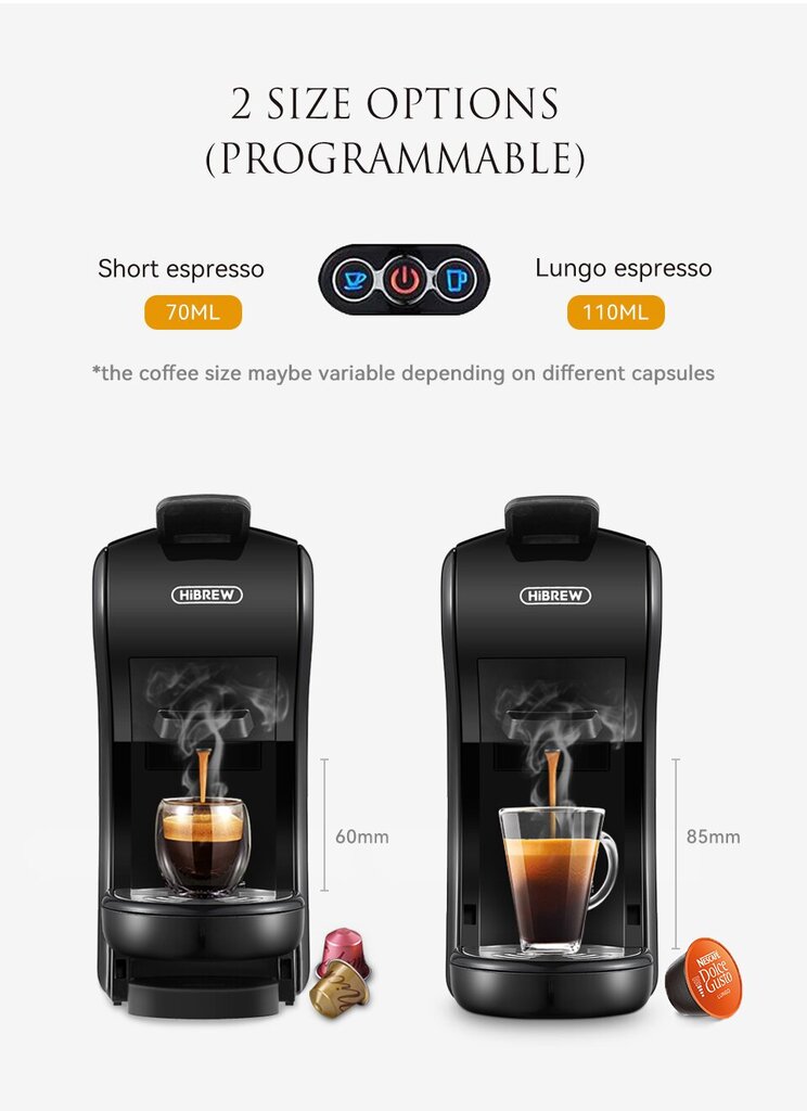 HiBrew H1A цена и информация | Kohvimasinad ja espressomasinad | hansapost.ee