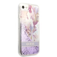 Guess Liquid Glitter Flower Case for iPhone 7/8/SE2020/SE2022 Purple цена и информация | Чехлы для телефонов | hansapost.ee