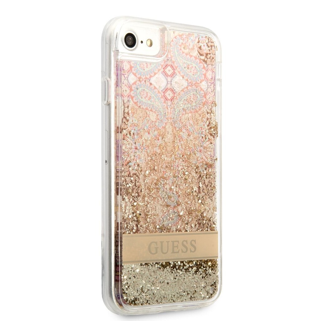 Guess Liquid Glitter Paisley Case for iPhone 7/8/SE2020/SE2022 Gold price and information | Telefonide kaitsekaaned ja -ümbrised | hansapost.ee