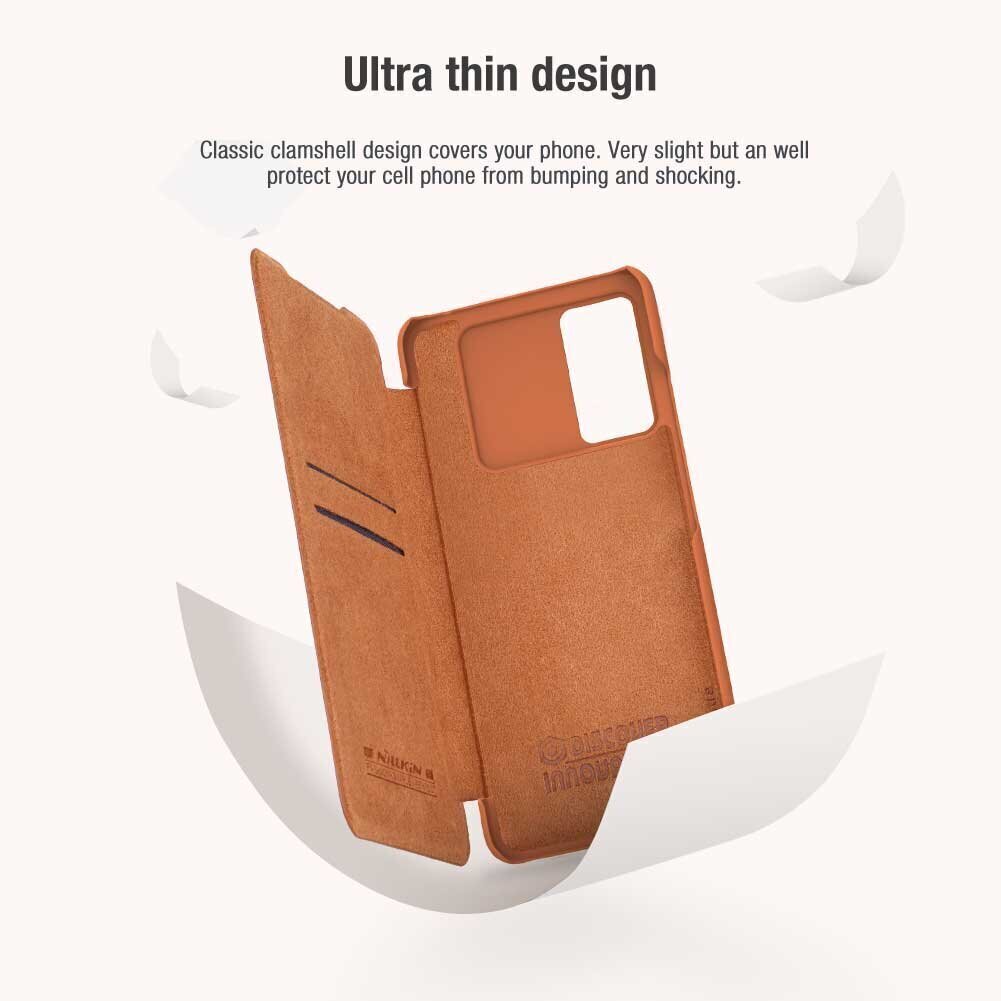 Nillkin Qin Book PRO Case for Samsung Galaxy A73 5G Brown hind ja info | Telefonide kaitsekaaned ja -ümbrised | hansapost.ee