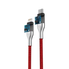 Forever Core Utra Fast MFI PD cable USB-C - Lightning 1,5 m 2,4A red цена и информация | Кабели для телефонов | hansapost.ee