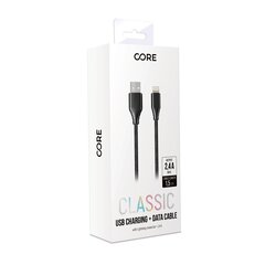 Forever Core Classic cable USB - Lightning 1,5 m 2,4A black цена и информация | Кабели для телефонов | hansapost.ee