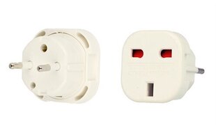 Fusion Travel Adapter UK - EU (220V) valge hind ja info | USB adapterid ja jagajad | hansapost.ee