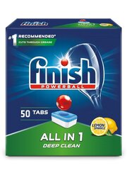 Nõudepesumasina tabletid Finish all-in-one 50 tk, sidruni lõhnaga price and information | Dishwashing detergents | hansapost.ee