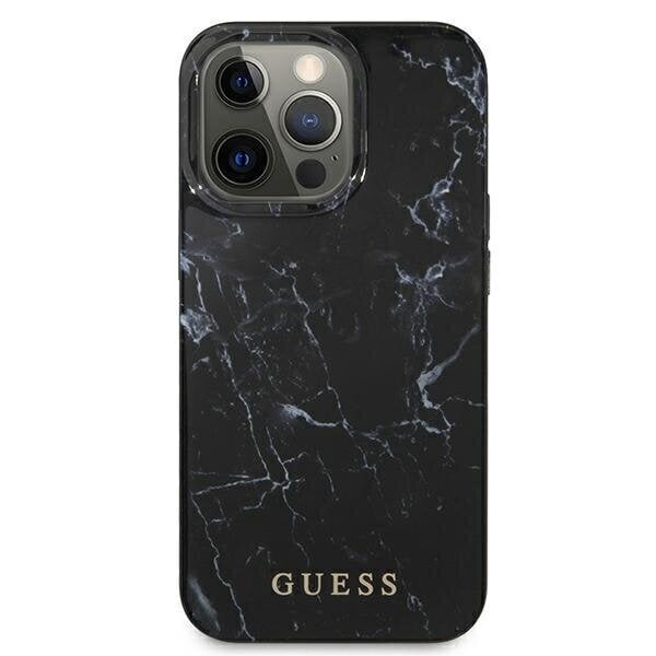 Guess Marble Hardcase originaal telefoniümbris sobib iPhone 13 / 13 Pro / 14, must цена и информация | Telefonide kaitsekaaned ja -ümbrised | hansapost.ee