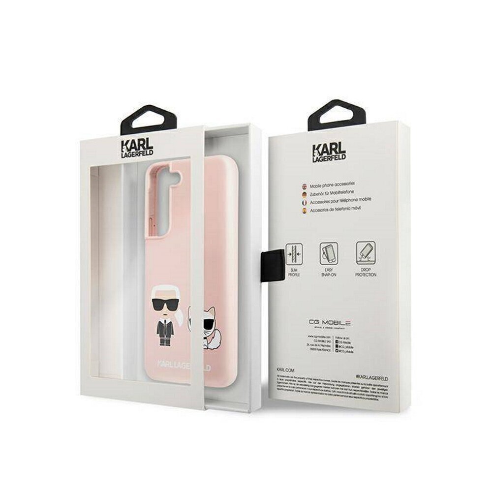 Karl Largerfeld case for Samsung Galaxy S22 Plus KLHCS22MSSKCI pink hard case Silicone Karl & Choupette Magsafe цена и информация | Telefonide kaitsekaaned ja -ümbrised | hansapost.ee