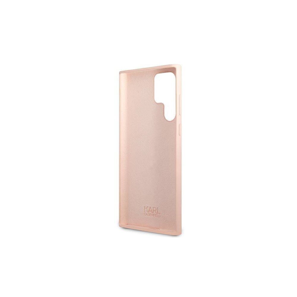 Karl Largerfeld case for Samsung Galaxy S22 Ultra KLHCS22LSSKCI pink hard case Silicone Karl & Choupette Magsafe hind ja info | Telefonide kaitsekaaned ja -ümbrised | hansapost.ee