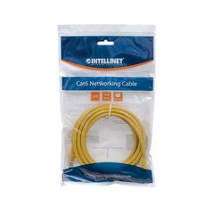 Сетевой кабель Intellinet Cat6 UTP 1,0 м, желтый, 100% медь цена и информация | Кабели и провода | hansapost.ee