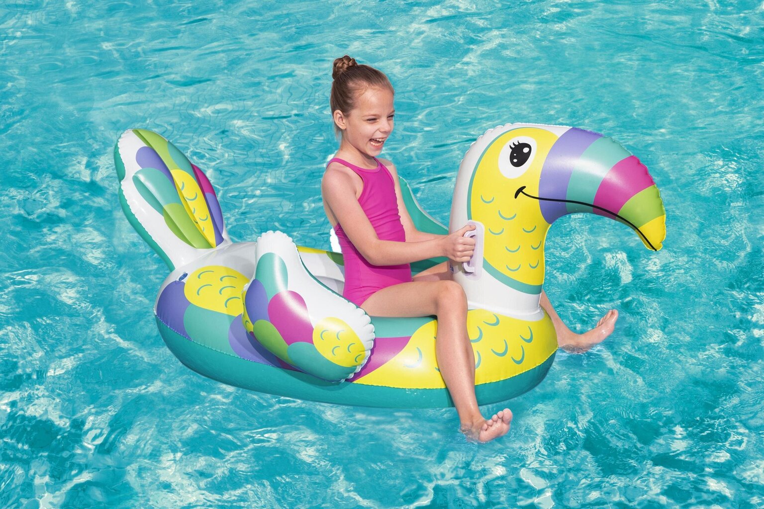 Täispuhutav madrats Bestway Toucan Pool Day Ride-On, 157x97 cm hind ja info | Täispuhutavad veemänguasjad ja ujumistarbed | hansapost.ee